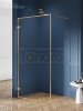 NEW TRENDY Kabina ścianka prysznicowa walk-in AVEXA GOLD BRUSHED 110x200 EXK-3136